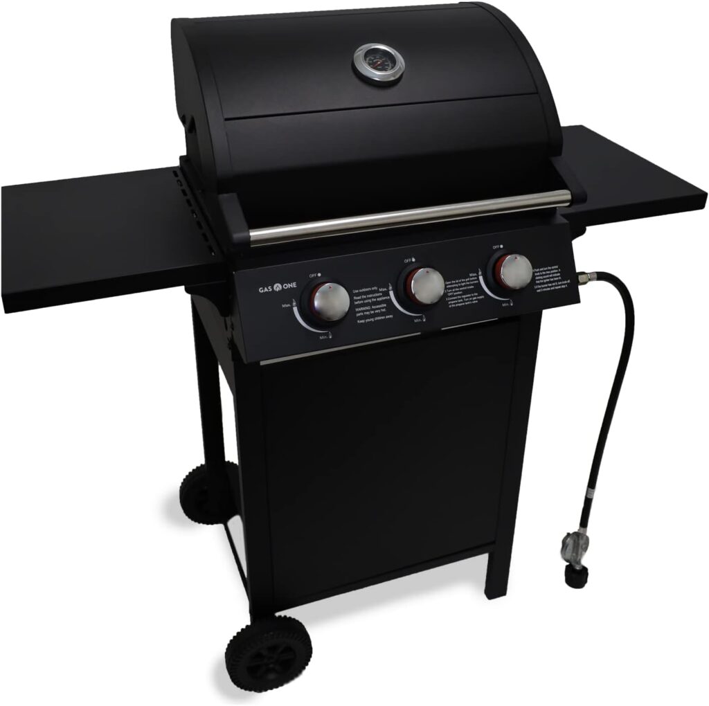 Gas One 3 Burner Gas Grill – Outdoor Grill Cabinet Style with Wheels - High-Temperature Paint Coating Gas BBQ Grill – Elegant and Luxurious Design