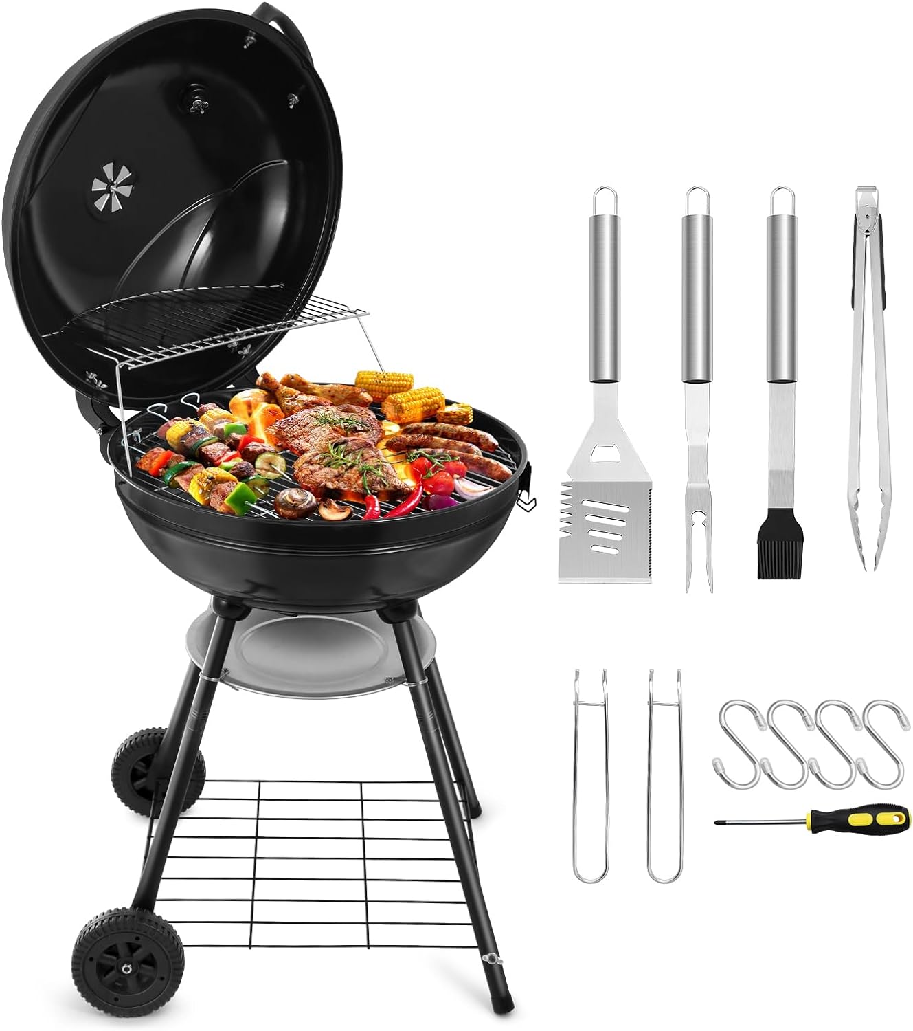 22-inch Charcoal Kettle Grill Set Review