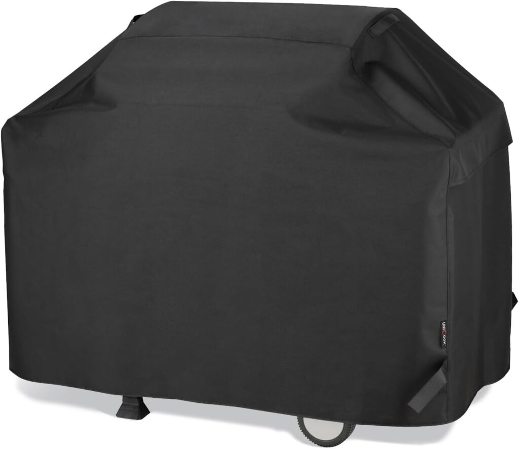 Unicook Grill Cover 60 Inch, Heavy Duty Waterproof Gas Grill Cover for Outdoor Grill, Fade and UV Resistant BBQ Cover, Durable Barbecue Cover, Compatible with Weber Char-Broil Nexgrill and More Grills