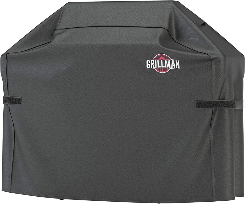 Grillman Premium Grill Cover for Outdoor Grill, BBQ Grill Cover 60 Inch- Rip-Proof, Waterproof, Top Heavy-Duty Large 60 Inch Grill Cover - Barbecue Cover  Gas Grill Covers (60L x 28W x 44H, Black)