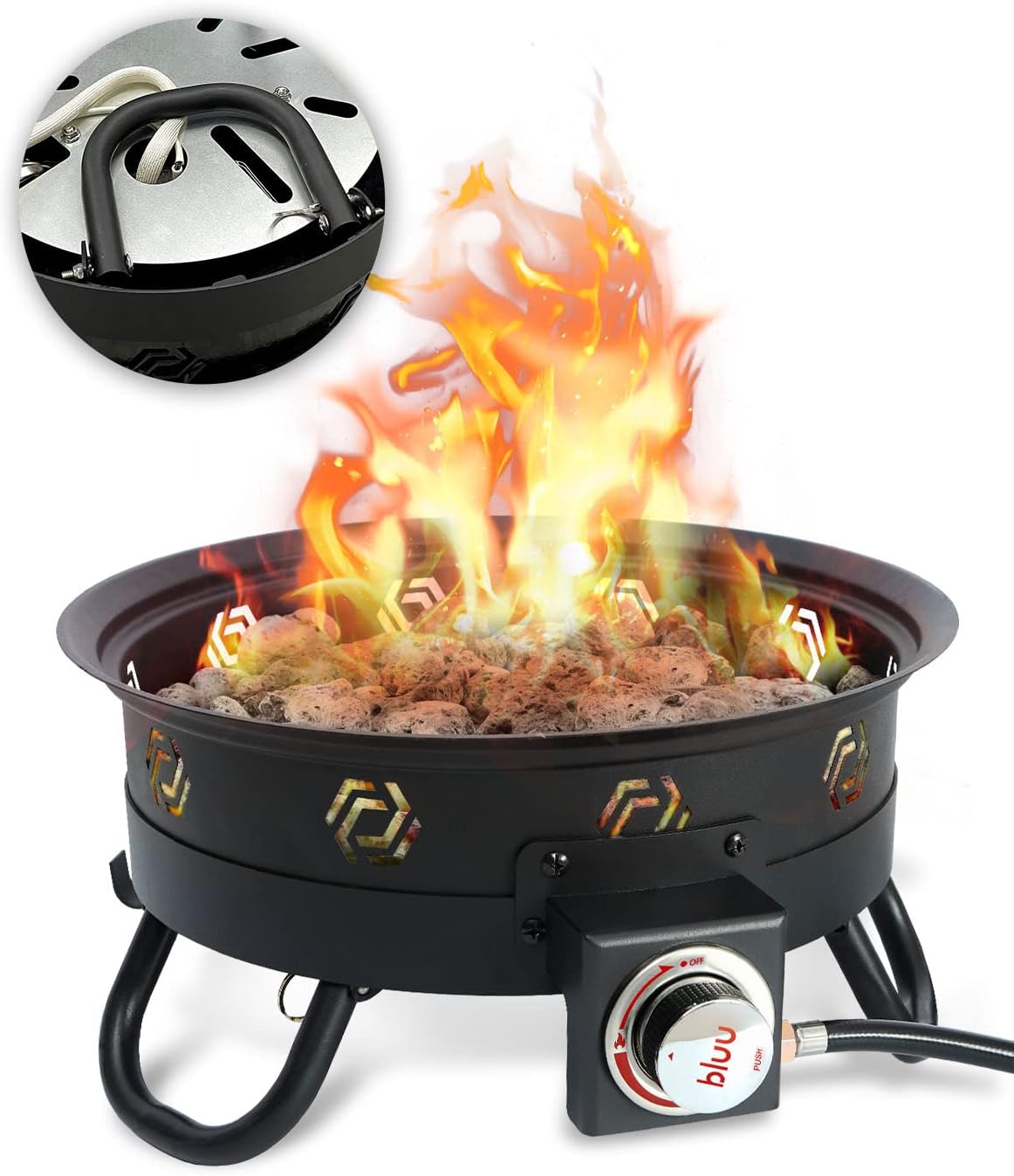 BLUU Deluxe Portable Propane Gas Fire Pit Review